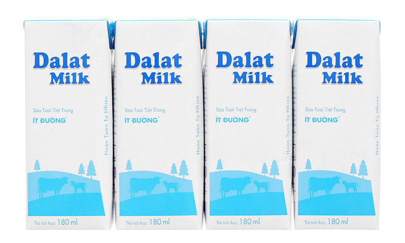 Sữa tươi cho bé 2 tuổi Dalat Milk tiệt trùng
